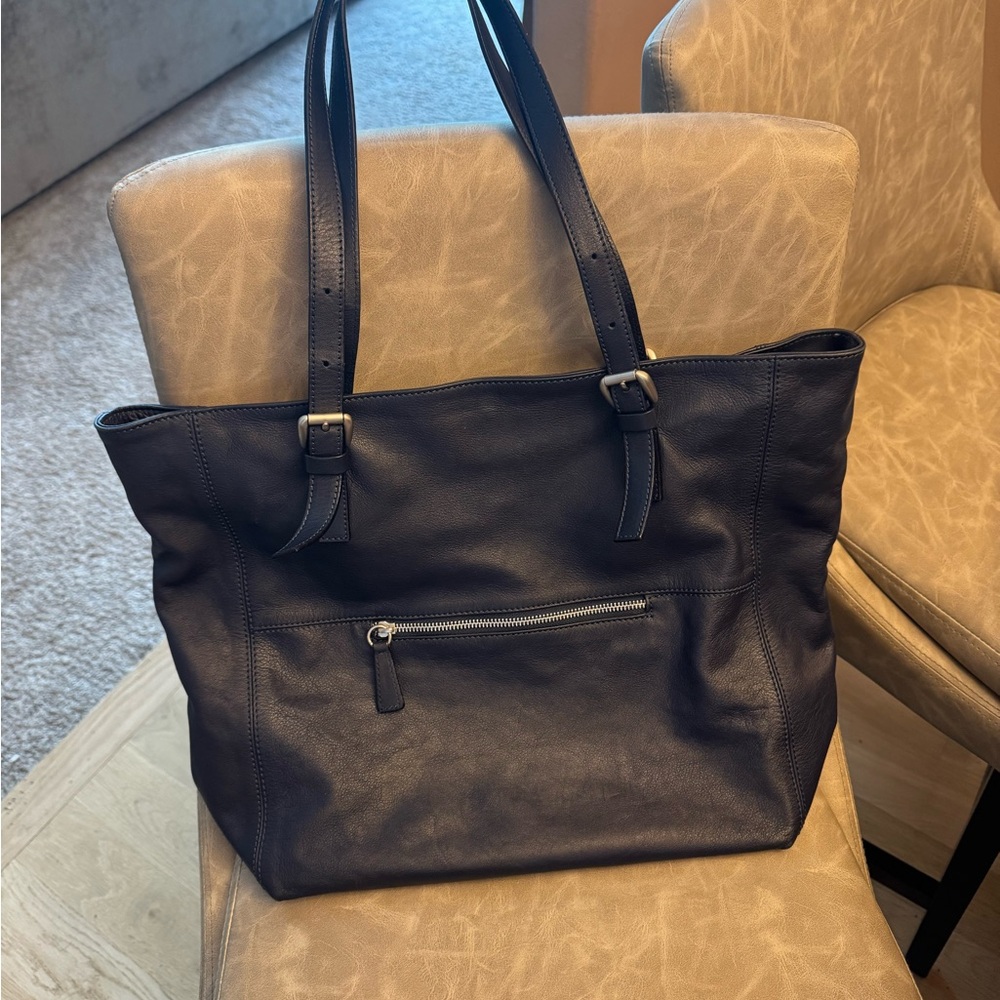 Garnet Hill Navy Tote Bag